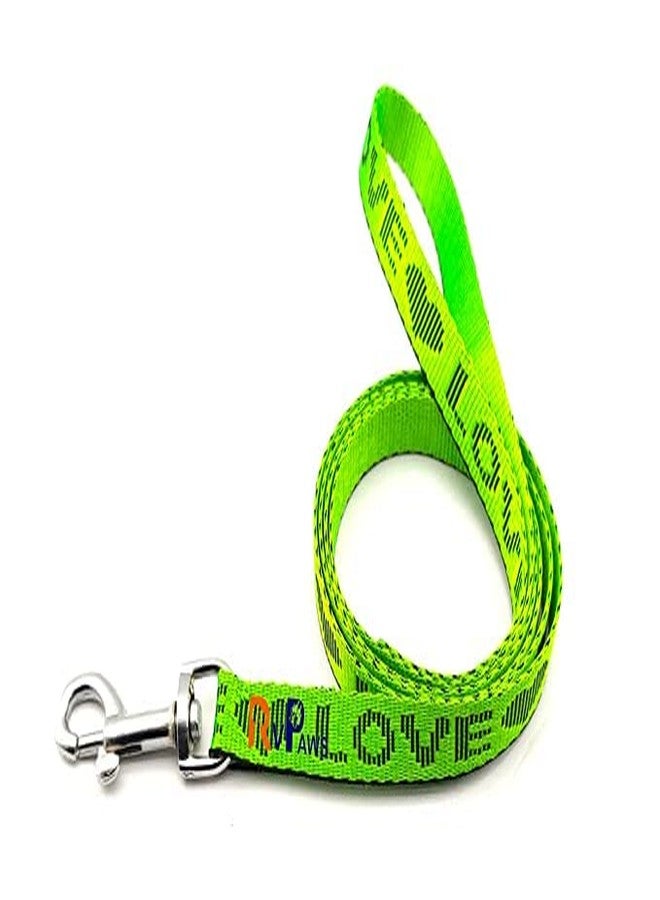 Pups&Pets Combo 15 MM Nylon Love Printed Harness and Adjustable Leash Set | 0.5 Inch Harness Set Dogs and Puppies (Light Green) - Image 3